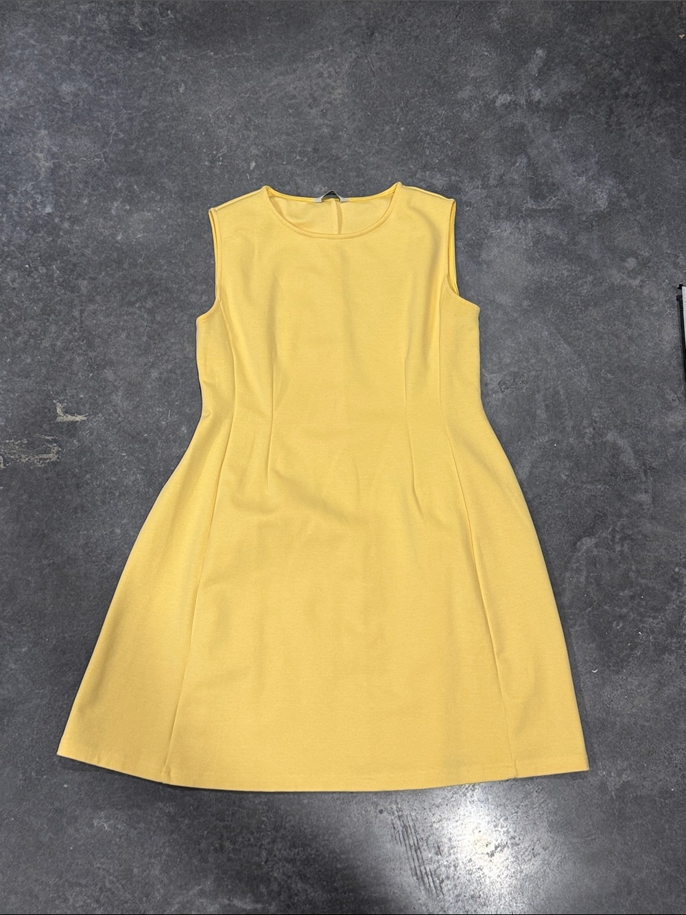 Yellow Sleeveless A-Line Dress